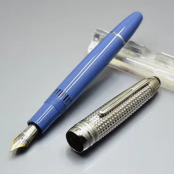 Новое Поступление MB 146/149 Glacier blue Fountain Pen Роскошная Усовершенствованная Ручка Из Смолы 4810 С Уникальным Поршневым Наполнителем Чернилами И Серийным Номером