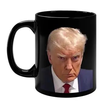 Кружка с фотографией Трампа, новинка, Кофейная кружка, керамическая чашка для чая, чашка с рисунком, посуда для напитков, подарки, Устойчивая к выцветанию, Кружка с печатью США