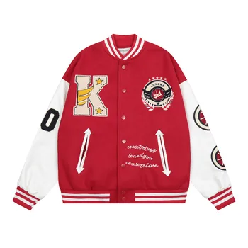 Бейсбольная куртка с вышитым логотипом, университетская куртка, Бестселлеры Ins и Tiktok, высокое качество