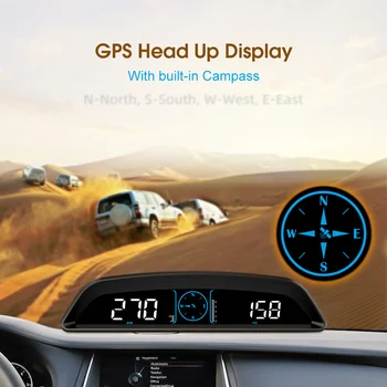 Автомобильный дисплей Hud, GPS-спидометр, гаджеты для лодки, мотоцикла, автомобильные аксессуары, Цифровая панель, спидометр, альтиметр, компас