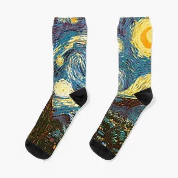 Звездная ночь Винсента Ван Гога - икона современного искусства Носки Мужские носки Мужские носки с принтом