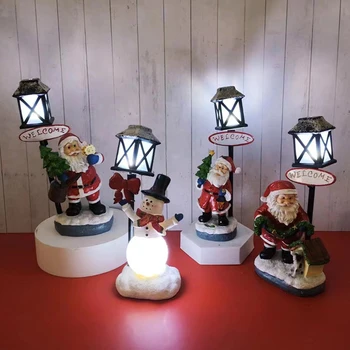 Рождественская светящаяся статуэтка Снеговика, креативная фигурка из светящейся смолы, Декоративная тема фестиваля, декор для гостиной и спальни для детей