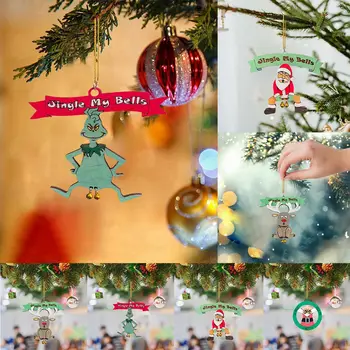 Jingle My Bells Забавный Рождественский орнамент, Орнамент Санта-Клауса, Колокольчик, Веселый Рождественский Орнамент 2023, Качающаяся свинья