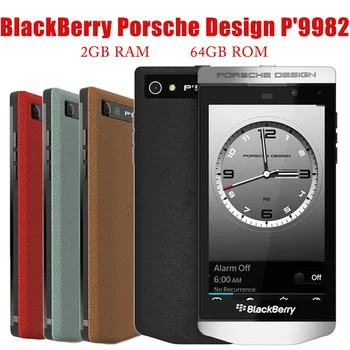 Оригинальный Разблокированный Мобильный Телефон BlackBerry Porsche Design P'9982 32GB ROM 4GB RAM Мобильная 12-Мегапиксельная Камера Bluetooth Смартфон Touch Bar