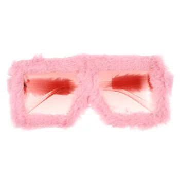 Забавные очки Красочные солнцезащитные очки Женские для фотосъемки Декоративные плюшевые очки для пляжной вечеринки Мисс