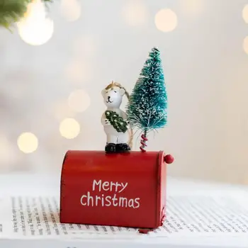 Небольшой подвесной орнамент, праздничный почтовый ящик из кованого железа, подвесной орнамент, Рождественская елка, подвеска для украшения дома, для покупок