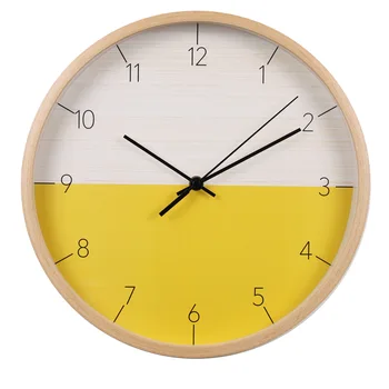 Модные горячие домашние 12-дюймовые настенные часы деревянные цифровые настенные часы украшение гостиной тихие кварцевые часы настенные часы