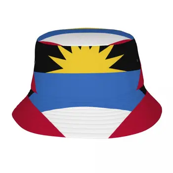 2023 Мужская и женская Летняя панама с флагом Антигуа и Барбуды, Рыбацкая шляпа, солнцезащитный козырек для путешествий, модная панама