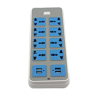 Сетевой Фильтр Power Strip С 4 USB И 8 Розетками-Портами 6,5-Футовый Удлинитель 3000 Вт 16A Для Дома в Общежитии