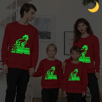 Семейные футболки, подходящие к Рождеству, Светящиеся, Как сделать Snoflakes, Семейная толстовка