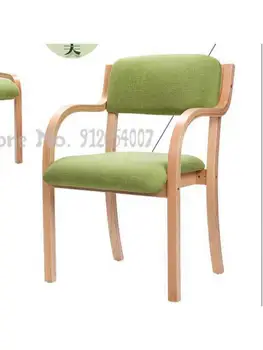 Современный простой обеденный стул из массива дерева, домашний скандинавский рабочий стул, ресторанный стул с подлокотником и спинкой, Компьютерный стол, стул