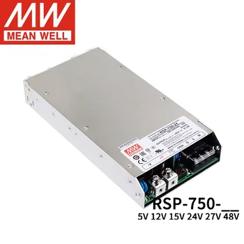 Импульсный источник питания MEAN WELL RSP-750 110V/220V переменного тока в постоянный 12V 24V 36V 48V, программируемый источник питания PFC