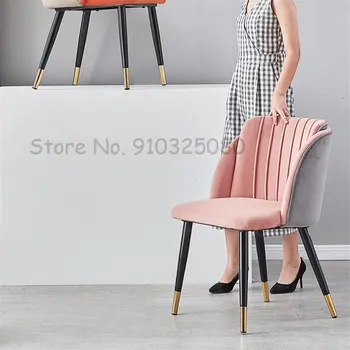 Современный роскошный обеденный стул со спинкой для домашнего использования, простой модный стул для маникюра, макияжа, кухонная мебель, стул для столовой