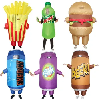 Надувная одежда Simbok для Хэллоуина, косплей-вечеринка, забавные украшения для газировки, гамбургеров, картофеля Фри, кофейных чашек для взрослых