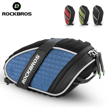 Rockbros оптовая продажа Велосипедная Седельная сумка Сумка Для Заднего Подседельного Штыря 3D Shell Непромокаемая Светоотражающая Велосипедная Противоударная Сумка MTB Аксессуары C16