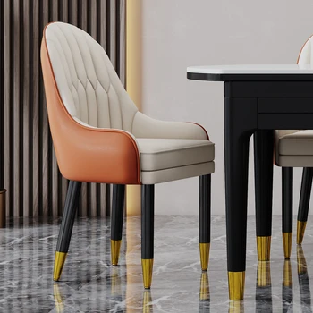 Обеденный стул Nordic, Передвижная садовая кухня, Офис, Кожаное кресло для столовой в гостиной, Эргономичная мебель для балкона Fauteuils De Salon