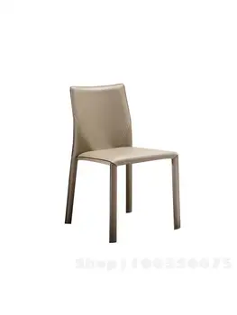 Индивидуальное Итальянское кожаное седло Домашний обеденный стул Кафе Отель Удобное кресло Nordic Light Luxury Leisure Современный Минималистичный