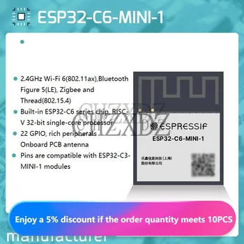 100% Оригинальный ESP32-C6-MINI-1 с модулем Wi-Fi6/Bluetooth5/Zigbee и нитью