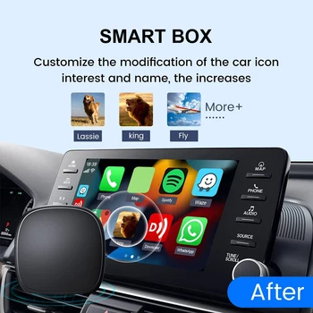 Smart Box Беспроводной Carplay Android Auto Bluetooth-совместимый Интеллектуальный модуль WiFi 2.4 + 5G Встроенный GPS Android 11.0 с 4-ядерным процессором