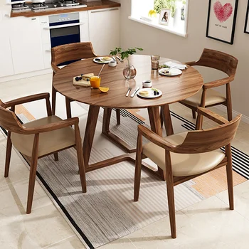 Круглый стол в скандинавском стиле, стол из массива дерева, Роскошные уличные журнальные столики Newclassic, мебель для дома в гостиной, офисные аксессуары для дома, мебель для дома