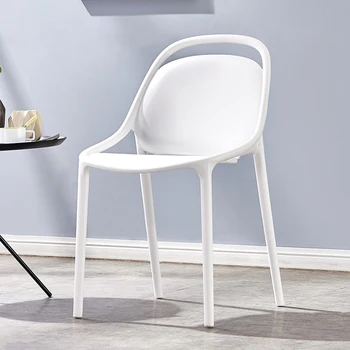 Уникальные белые обеденные стулья, письменный стол, Кухонные Пластиковые стулья для ожидания, Удобные обеденные стулья Nordic, Офисная мебель Cadeira