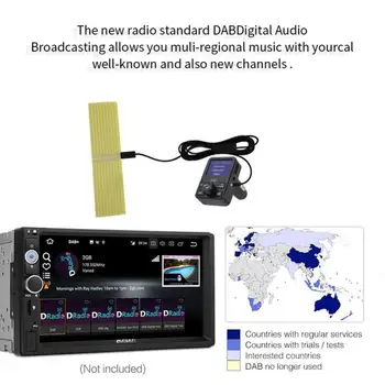Передатчик-плеер MP3 Bluetooth Автомобильный USB DAB / DAB + радиоадаптер, совместимый с Bluetooth Цифровой FM-музыкальный передатчик