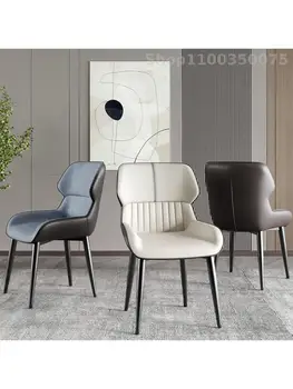 Легкий роскошный чистый красный стул, обеденный стол на каменной плите, стул для макияжа, стул для ресторана Nordic, мягкая сумка, тканевая итальянская технология