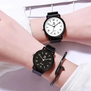 Светящиеся кварцевые часы в минималистичном стиле для женщин, пар и лучших друзей, 34 мм Ремешок для часов, 20 мм Мужские