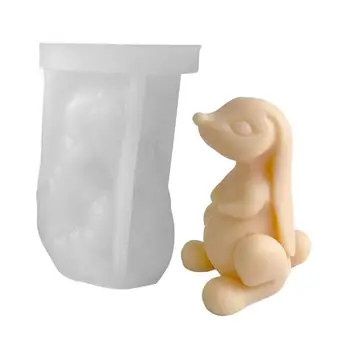 Формы для кролика из смолы Кролик Животное Сделай САМ Форма для свечей и мыла Форма для литья эпоксидной смолы в форме Кролика для поделок ручной работы