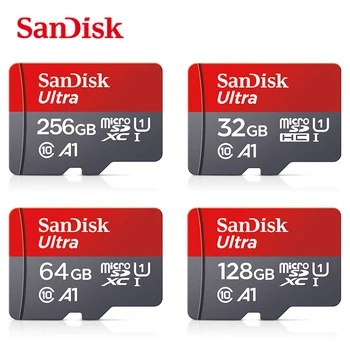 Оригинальная карта памяти SanDisk 32 ГБ 64 ГБ Class10 128 ГБ 256 ГБ 512 ГБ 100 МБ / с. UHS-I флэш-карта micro SD C10 Ultra A1 microSDHC / SDXC