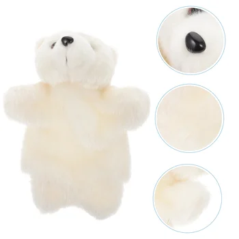 Детские плюшевые игрушки, мягкие игрушки для рук, Белый медведь, ручная кукольная игрушка, детские ручные куклы для ролевых игр