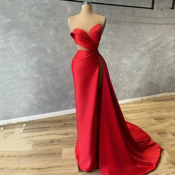 Красные вечерние платья, сексуальные платья для выпускного вечера 