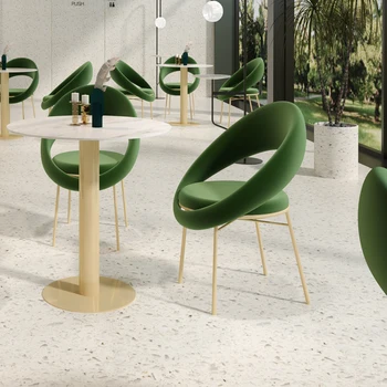 Стулья, Удобные дизайнерские Эргономичные Современные обеденные стулья для гостиной, Металлические ножки, шезлонги, мебель для зала