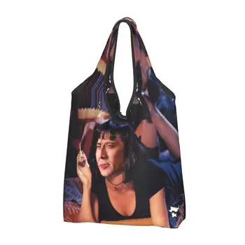 Николас Кейдж, Криминальное чтиво, Мем, продуктовая сумка, сумки для покупок, женская забавная сумка для покупок, сумки большой емкости