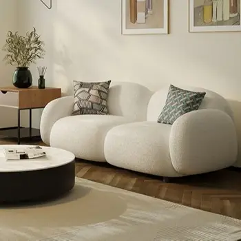Роскошный диван Мебель для гостиной Прямой диван Скандинавская гостиная Небольшая квартира Простой Современный Креативный диван-кровать с двуспальным футоном