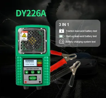 DUOYI DY226A Тестер автомобильного аккумулятора 6V 12V 3 В 1 с автоматической нагрузкой постоянного тока, Пусковой заряд CCA Тестовый инструмент для измерения заряда аккумулятора