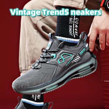 2023 Новые мужские повседневные кроссовки, Сетчатые Дышащие кроссовки, Удобные лезвия на воздушной подушке, Мужская обувь большого размера