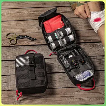 Сумка для выживания в альпинизме, Грязеотталкивающая, тактическая аварийная сумка большой емкости, сумка для хранения с пряжкой, металлические кнопки