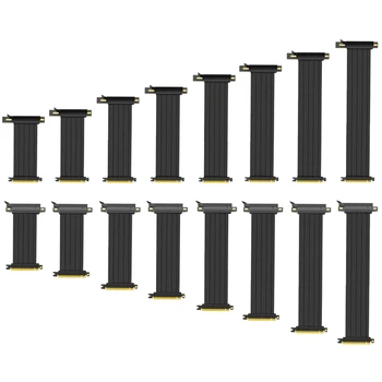 Удлинитель видеокарты 90° 180 ° PCI для EXPRESS Riser Экранированный Удлинитель Полноскоростной PCIE X16 Riser Cable