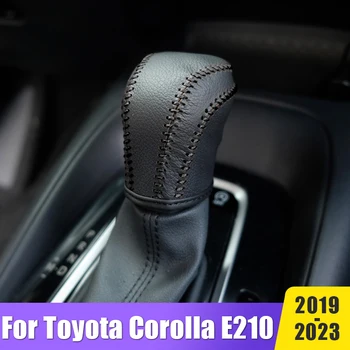 Кожаная крышка ручки переключения передач для Toyota Corolla E210 2019-2021 2022 2023 Гибридные автомобильные аксессуары