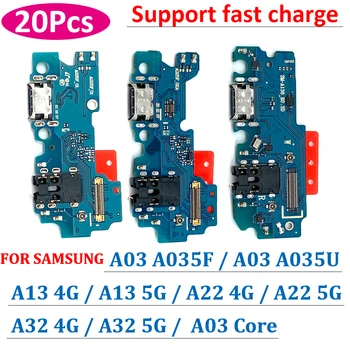 20 штук, Новинка для Samsung Galaxy A035F A035U A01 A03 Core A13 A22 A32 4G A33 5G USB Порт Для зарядки Плата Гибкий Штекерный Разъем Запчасти