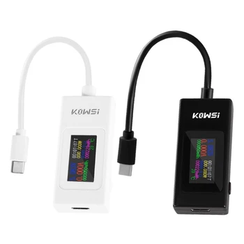 USB C Тестер, измеритель мощности 4-30 В 0-6.5 А, цветной экран дисплея, цифровой мультиметр, Прямая доставка
