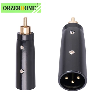 ORZERHOME 10ШТ 3-Контактный Аудиоадаптер XLR Male to RCA Male XLR Jack to RCA Socket Видеоадаптер для Гитарного Микрофона