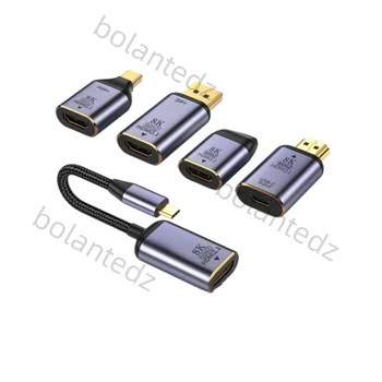 USB C-HDMI-совместимый 2.1 кабель Type C-HD кабель 8K при 30 Гц 4K при 120 Гц 48 Гбит / с для кабеля Thunderbolt 3 HDR 4: 4: 4 для MacBook