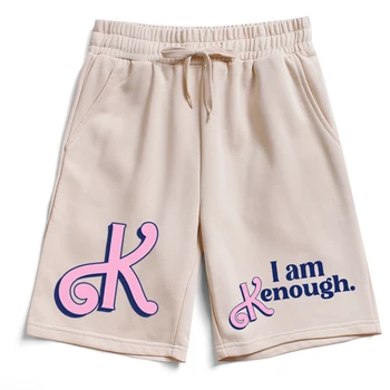 Шорты I Am Enough для мужчин и женщин, повседневные свободные хлопковые короткие брюки I Am Kenough для улицы