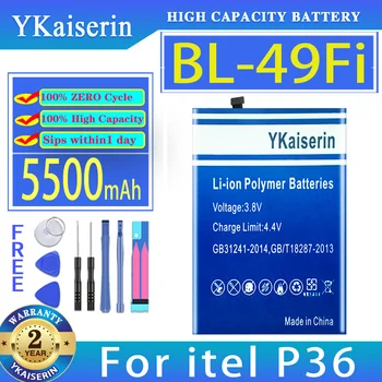 YKaiserin 5500 мАч Сменный Аккумулятор BL-49Fi BL49Fi Для Мобильного Телефона itel P36/P37 Pro P37Pro P36Pro Batteria