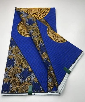 африканская ткань с восковым принтом хлопок 100% ткань Анкара африканская ткань с настоящим восковым принтом для пошива платья 2023 модный дизайн распродажа сейчас