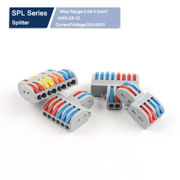 10 ШТ. быстроразъемный соединительный разъем типа SPL для подключения компактного проводного кабеля с простым рычагом управления
