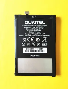 B-TAIHENG 100% Новый Запасной аккумулятор OUKITEL K3 PLUS емкостью 6080 мАч для резервного копирования OUKITEL K3 PLUS Smart Phone battery