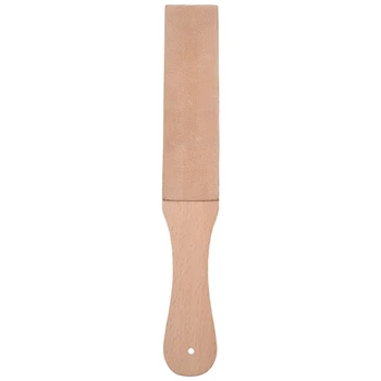Набор точилок для ножей Деревянная ручка Кожаный ремешок для заточки бритв Ручной работы Полировальная доска и полировальный воск Кожаная паста